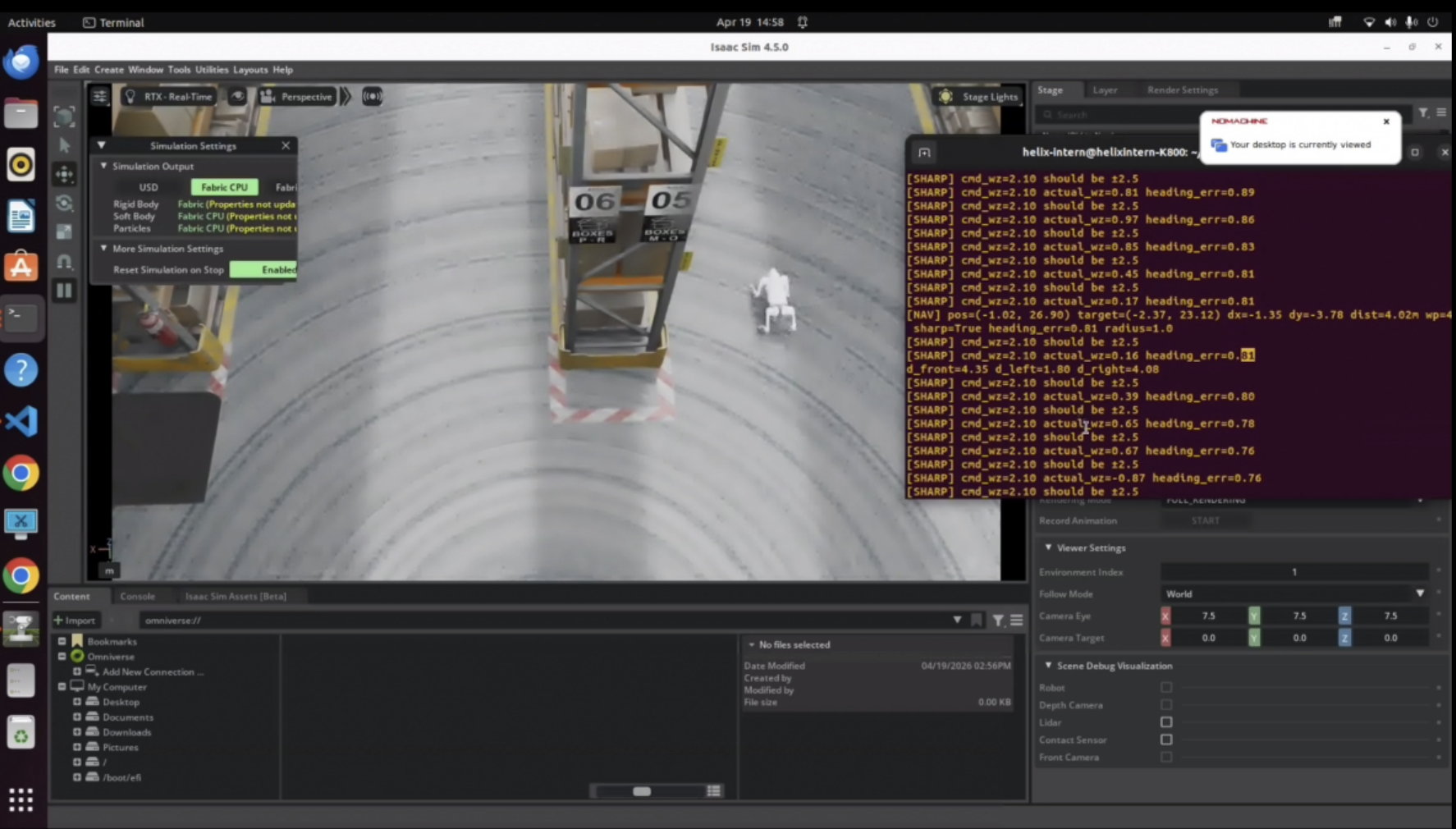 Unitree Go2 navigating through warehouse waypoints